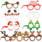 HOWAF 27 Stück Weihnachtsbrillen lustig Weihnachten Brille Weihnachtsmann Weihnachtsbaum Geweih Brillenrahmen Papier Partybrille Set Weihnachtsbrillen für Erwachsene Kinder Weihnachtsdeko
