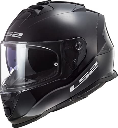 LS2 Motorradhelm FF800 STORM SOLID GLOSS BLACK, Schwarz, XXXL