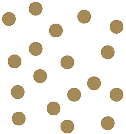 timalo® - Wandtattoo Punkte Aufkleber Kreise Kinderzimmer – glänzend oder matt | 73066-01-Gold-G-128-Stueck