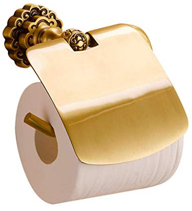 WLVG Porta Carta igienica, Supporto per Rotolo di Carta igienica da Bagno a Parete con Coperchio