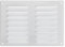 260x190mm Metalica Rejilla de Ventilación con Mosquitera - Blanco