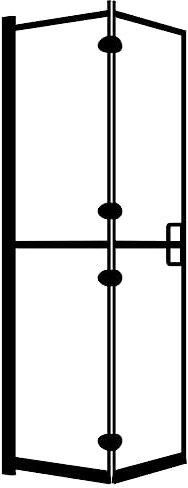 vidaXL Mampara de Ducha Plegable Puerta Cabina Baño Pared Cerramiento Partición Cubículo Apertura Central Seguridad Moderno ESG Negro 120x140 cm