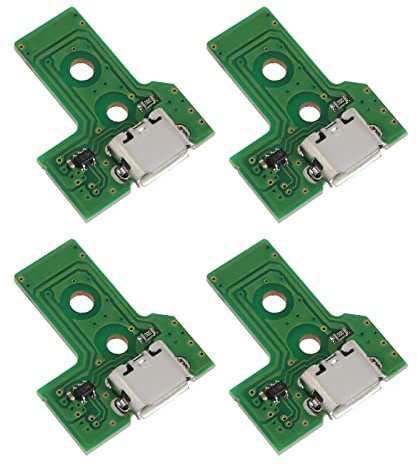EMSea 4X JDS-040 Remplacement de Carte d'interface Assemblage du Port de Charge Compatible avec PS4 Pro Adaptateur Micro USB Chargeur Prise Carte Connecteur Module