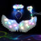 CJBIN Leuchtend Engelsflügel, 60CM Engel Kostüm, Federflügel Engel, Engels Flügel Kostüm mit Heiligenschein und Zauberstab, für Weihnachten Karneval Cosplay Party Fasching Kostüme, Weiß