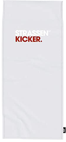 Herding STRASSENKICKER Sport- & Fitnesstuch, ca. 50x110 cm +15 cm Flap, 100% Polyester, mit Flag Label, Rückseite mit Überzug für Fitnessgeräte und integrierter Reißverschlusstasche
