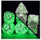 DND Würfel Fluoreszierende Skull Polyedrische Rollenspiel Würfelset, ZHOORQI 7 Stück/Set Metall Dice Spielwürfel for Dungeons and Dragons D&D Geschenke(Skull-Glowing Green)
