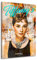 Kunstgestalten24 Aludibond Bild Audrey Hepburn Tiffany Retro Wandbild Kunstdruck Deko