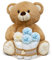 MilaBoo® Kleine Vintage Windeltorte Junge mit großem Teddybär I Liebevolles Geschenk zur Geburt I Handgemachte Babyparty Geschenk
