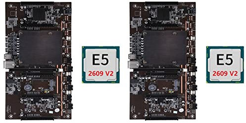 Cusstally 2 x BTC X79 H61 + E5 2609 V2 CPU 5X PCI-E 8X LGA 2011 DDR3 Supported 3060 3080 GPU Mining Motherboard