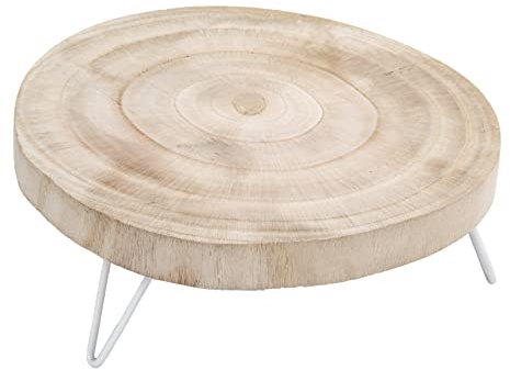Creative Co-Op Dekorativer Sockel aus Paulownia-Holz, Natur