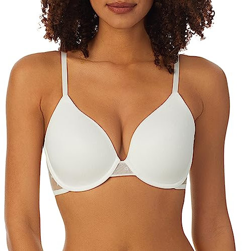 DKNY Damen Monogramm Mesh Full Coverage BH mit voller Abdeckung, Blickdicht, Weiss/opulenter Garten, 85D