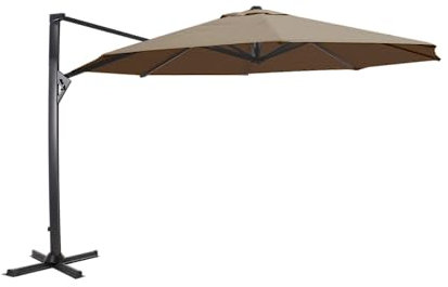 Lesli Living Ampelschirm Taurus Taupe Ø3,5mtr, One Size