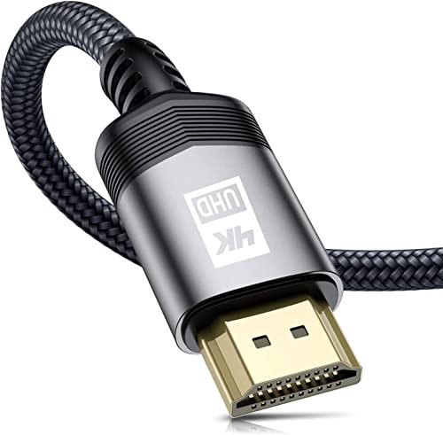 4K HDMI Cable 20M, AviBrex HDMI 2.0 Cable High Speed 18Gbps Nylon Braided HDMI Lead Support 4K@60Hz 2K@144/165Hz,2160p,1080p,3D,HDCP 2.2,ARC Compatible TV,Blu-Ray,PS4/5,Xbox,Projector,Soundbar,PC-Grey