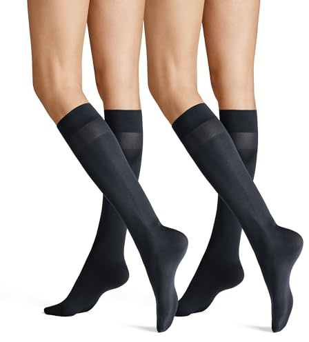 Hudson Damen Kniestrümpfe Simply 40 2-Pack weich 40 Den