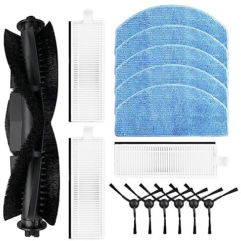 Accesorios de Repuesto para Laresar para Robot Aspirador para Laresar Evol 3, Filtro de Almohadillas de fregona, Incluye filtros Hepa y cepillos