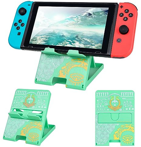 DLseego Support Compatible avec Switch/Switch OLED/Switch Lite,Pliable Support Switch Compact Design Réglable Support de Jeu pour Switch Console-Vert