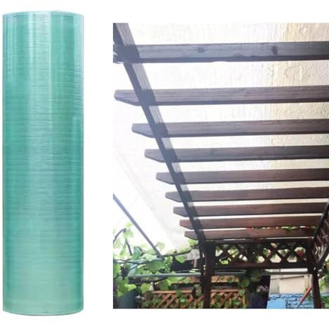 Pxzybd Gartendachplatten,wasserdichte Klare Polycarbonat Dachplatten,Fiberglasplatten,Pergola Carport Sonnenstudio Gewächshaus Ersatz Kunststoffplatten,Tageslichtplatten,Mit Schrauben,W×L-0.8×10m