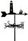 Wetterfahne mit Boot oder Schiff Metall Silhouette Ornament für Garten Zaun & Schuppen Outdoor Bauernhof Szene Yard Patio Dekorationen Wetterhahn Windrichtungsanzeiger,Sloop & Lighthouse