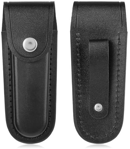 Mabor Knife Sheath Portable Leather Swiss Army Knife Pouch Pocket Knife Belt Holder with Snap Closure and Belt Loop Accessory for Outdoor Climbing Camping Cycling