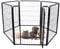 AufuN 6-TLG Welpenauslauf faltbares Freilaufgehege Tierlaufstall 80cm hoch, Automatische Verriegelung, Laufgitter Welpenlaufstall mit Tür für Hunde, Kaninchen, Kleintiere, Katze