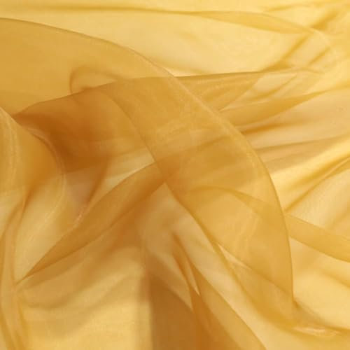 TOLKO uni Gardinenstoff Meterware halbtransparent | 300cm breit | Deko-Stoff für Gardinen Vorhang Hochzeit Party | Hauch Zart wie feiner Tüllstoff Netzstoff | Stoffe zum Nähen Meterware