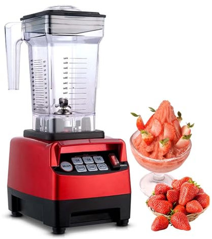 WBYDYS 1.5L Heavy-Duty Smoothie Blender Commercial Blender with Soundproof Shield, 1500W Electric Food Chopper, Intelligent timing Smoothie machine, Ice Cream Machine Food Processors