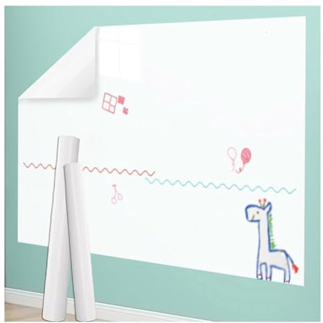 ZLRBN Whiteboard-Tapete, Abnehmbares Whiteboard, Tragbare Elektrostatische Tafelfolie Mit DIY-abnehmbarem Design für Schulbedarf Zu Hause, Am Arbeitsplatz (Size:1.2x5m)