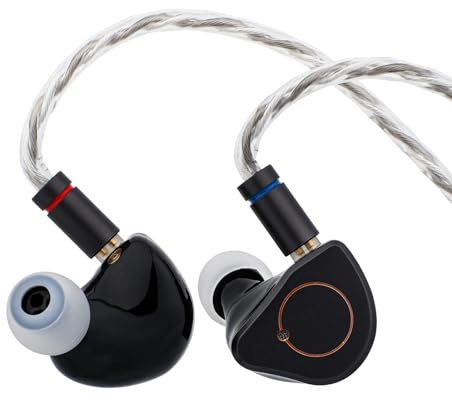 Linsoul SIMGOT SuperMix 4 1DD+1BA+1Planar+1PZT Hybrid Drivers Earphones, HiFi In Ear Monitor IEM, Wired Gaming Earbuds with OFC Silver-Plated Cable for Musician Audiophile