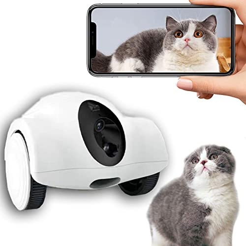 YXFAZPP Pet Companion Robot, Full HD Video, Wide Angle Lens, Longer Battery Life, Pet Monitoring