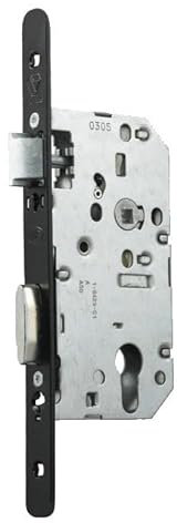 Serrure à larder D455 clé I axe 40mm bout rond finition noir sans gâche - VACHETTE - 22676000