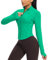 QUEENIEKE Damen Sportjacke Laufjacke mit Lycra Elasthan – Zip-Up Trainingsjacke für Gym Tops Yoga Fitness BBL Running-Jacken (Kaskadiengrün, 34-36)