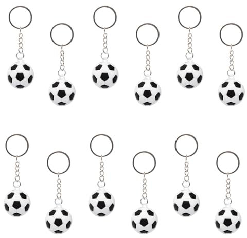 Syrvnto 12 Pezzi Portachiavi Calcio Bambini Silicone Portachiavi Bambini Gadget 3D Portachiavi Personalizzato per Regalini Festa Compleanno Bambini,Regalini per Alunni,Decorativo de Zaino