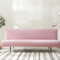 Hixingo Housse de Canapé sans Accoudoirs, Housse Clic Clac Protege Canape, Housse Canapé sans Bras Petite Grille, Clic Clac 3 Places Convertible Lit (L:180-200cm,Rose)