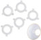 5PCS Lamp Shade Adapter Ring - E27 to E14 Socket Converter - White Polypropylene Saddle Ring for Light Fixtures - Lampshade Replacement Accessory