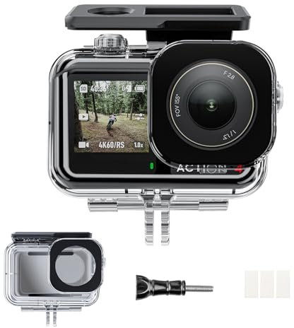 Custodia impermeabile per DJI Osmo Action 5 Pro Action 4/Action 3, custodia subacquea Shell Cage fotocamera 45 M/148 FT immersioni subacquee snorkeling con staffa a sgancio rapido accessori