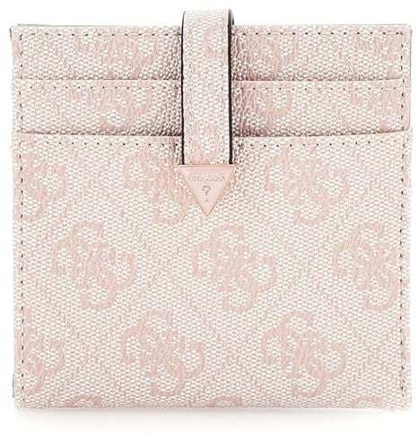 GUESS Eco Erica Tab Card Case Dusty Rose Logo