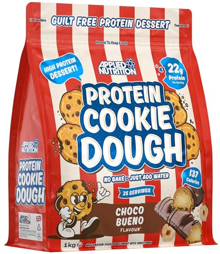 Applied Nutrition Protein Cookie Dough 1kg – High Protein Snack, Over 22g of Protein Per Serving, Ready-to-Eat– Low Calorie, Healthy Treat (1kg – 25 Servings) (Choco Hazelnut)