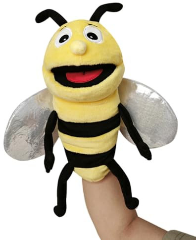 Tier Schmetterling Handpuppen Spielzeug für Kinder, Biene Kuscheltiere Fingerpuppen Raupe Handpuppen Farm Wildlife Tierhandpuppen Rollenspiel interaktives Früherziehungsspielzeug Plüschtier