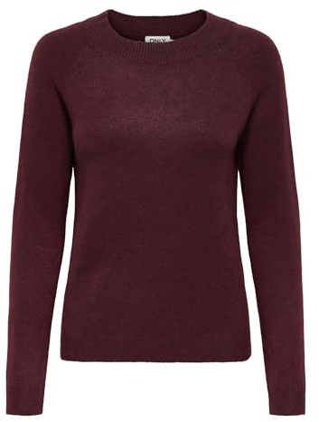 ONLY Damen Pullover Strickpullover ONLRICA Life 15204279 ,Zinfandel ,L