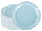 PHUNAT 50 platos de papel azul bebé de 23 cm, vajilla de fiesta resistente para cumpleaños, baby shower, decoraciones de fiesta temática azul
