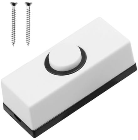 White Doorbell, Wired Door Bell Button Switch, Universal Wired Doorbell, Traditional Door Bell, Door Bell for Wall Mounted Doorbell Switch, Garage Doorbell Button