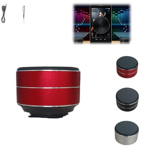 Buzzgo Speaker, Buzzgo Shock Speaker, Mini Magnetic Hi Fi Waterproof, Bone Conduction Dual-Channel Stereo, Different Carriers Experience Different Sounds with Suction Cup for Bathroom Outdoor (Red)