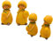 4 Stück Dekofiguren, Gartenfiguren als Zitrone, Früchtefiguren als Zitrone, Sommerfiguren, Zitronenfiguren, Zitronenkinder aus Keramik im 4er Set in Gelb, Größe Einer Figur: L/B/H 4 x 4 x 6 cm.