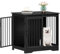 Hzuaneri Hundekäfig Möbel, 69 cm Hundebox, 2 Türen, Moderne Hundekäfig Indoor für kleine/mittlere/große Hunde, Beistelltisch, Hundebox für Zuhause 49 × 69 × 64,5 cm, Schwarz DFC84304B