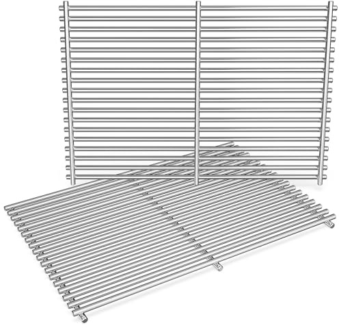 QuliMetal 49,5 x 33cm 7528 Grillrost Edelstahl für Weber Genesis E-310/320/330, S-310/320/330 (2007-2016), Nicht passend für Genesis II/LX E310/340, 2 Stücke