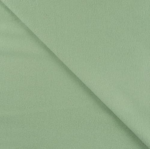 Bio Baumwollfleece GOTS, Polarfleece Meterware *Ab 25cm, 122 mint | GOTS zertifizierter Fleecestoff aus 100% Bio Baumwolle