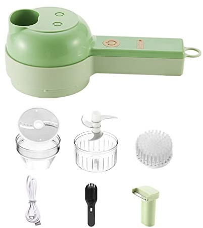 Itkcozcg Multifunctional Chopper Vegetable Cutter 4 in 1 Handheld Electric Vegetable Cutter Set Food Slicer and Food Slicer and