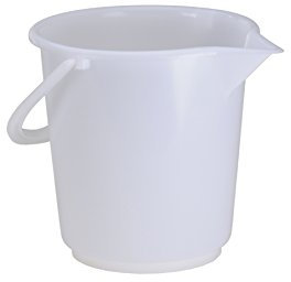 Hünersdorff Cubo industrial 17 L, redondo, con pico color natural, PEAD