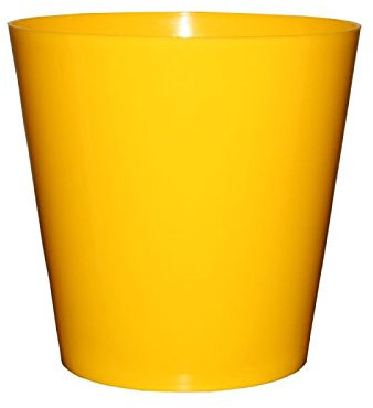 Home Garden Ornaments Plant Pots Indoor Durable Indoor Plant Pot - Aga Plastic Cache Pot Vibrant Colours Flower Pots (Diameter: 17cm, Colour: Yellow)