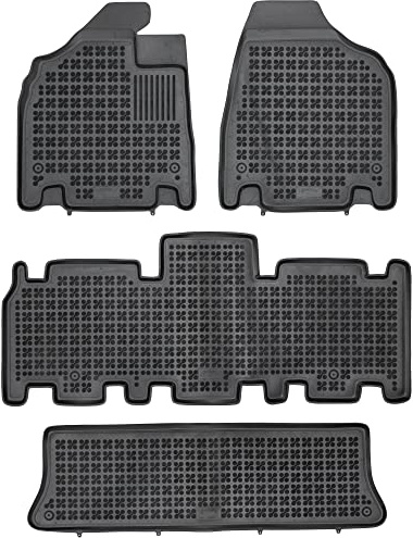 REZAW - PLAST Antirutschmatten Auto fußmatten passt für Kia Carnival II 2005-2014 Kompletter Schutz für Ihr Auto bei Allen Wetterbedingungen mit perfekt passenden Anti rutsch gummimatten